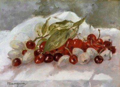 Martwa natura: wiśnie i ananasy autorstwa Henri Charles Manguin