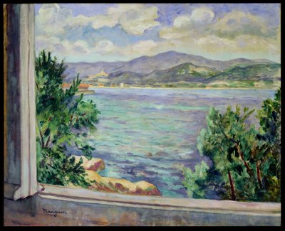 Zatoka St. Tropez od strony Oustalet autorstwa Henri Charles Manguin