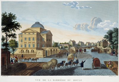 Bariera Rule, ca. 1820 - w „”Widokach Paryża”” Courvoisier autorstwa Henri Courvoisier Voisin