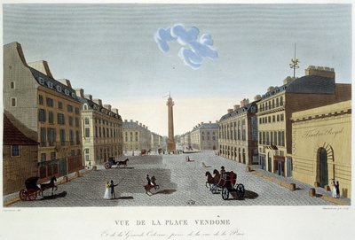 Place Vendôme, widok na Rue de la Paix - Paryż przy Courvoisier autorstwa Henri Courvoisier Voisin