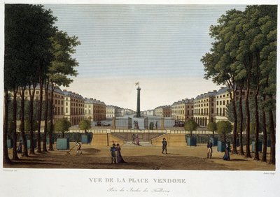Plac Vendôme, widok na ogród - Paris by Courvoisier autorstwa Henri Courvoisier Voisin