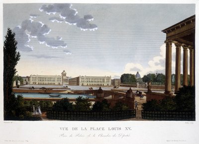Widok Place Louis XV - Paryż przez Courvoisier autorstwa Henri Courvoisier-Voisin