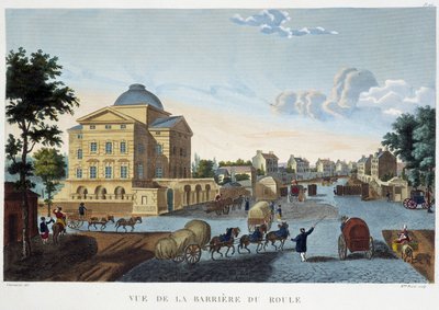 Widok na Barrier du Roule - w „”Widok Paryża, ok. 1810: Les Barriers de Paris”” autorstwa Courvoisier autorstwa Henri Courvoisier Voisin