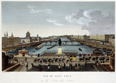 Widok na nowy most - w „”Vues de Paris”” autorstwa Courvoisier autorstwa Henri Courvoisier-Voisin