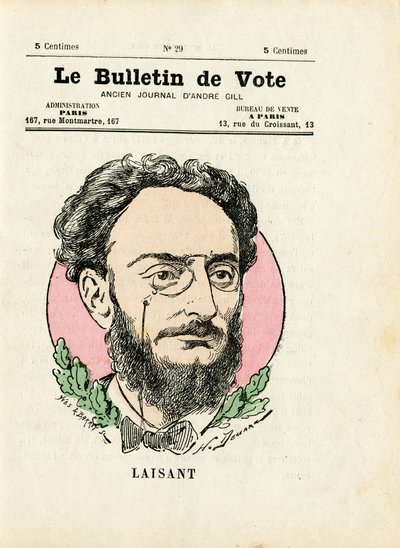 Karta do głosowania 2. seria, satyryczne w kolorach: pozostawiając anioła - ilustracja Henri Demare (1846-1888) autorstwa Henri Demare