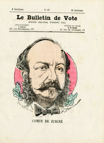 Ballot 2nd series, Satyryka i kolory: De Juigne Comte - ilustracja Henri Demare (1846-1888) autorstwa Henri Demare