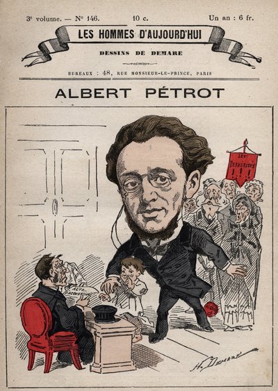 Karykatura Alberta Petrota z lat 1837-1897 z „Les Hommes d
