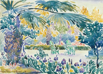 Ogród malarza w Saint Clair, 1908 (wc nad grafitem) autorstwa Henri Edmond Cross