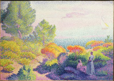 Krajobraz z dwiema kobietami, 1895 autorstwa Henri Edmond Cross