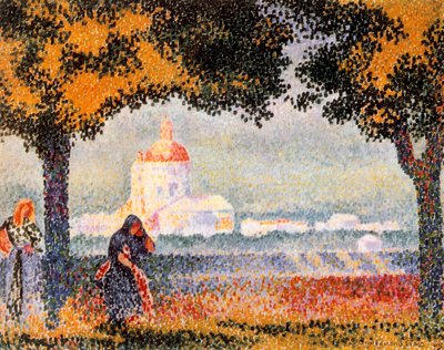 Kościół Santa Maria degli Angeli w pobliżu Asyżu, 1909 autorstwa Henri Edmond Cross