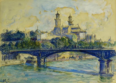 Sekwana przed Trocadero; La Seine devant Le Trocadero, autorstwa Henri Edmond Cross