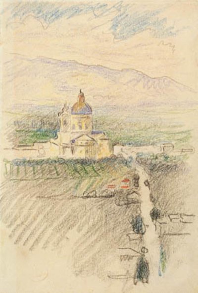 Widok na Santa Maria degli Angeli w pobliżu Asyżu autorstwa Henri Edmond Cross