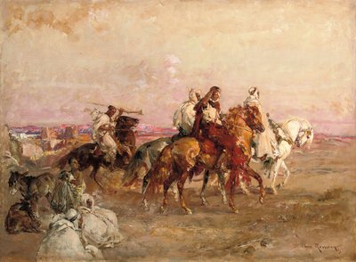 Noc w południowym Oranie; Wieczór w południowym Oranais autorstwa Henri Emilien Rousseau