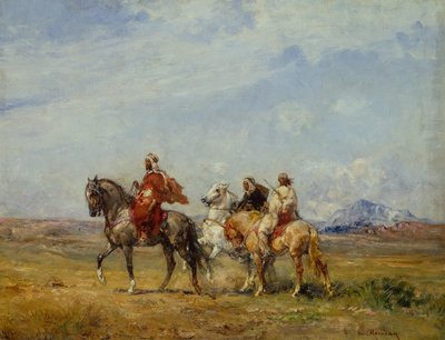 Arabskie Polowanie (olej na płótnie) autorstwa Henri Emilien Rousseau