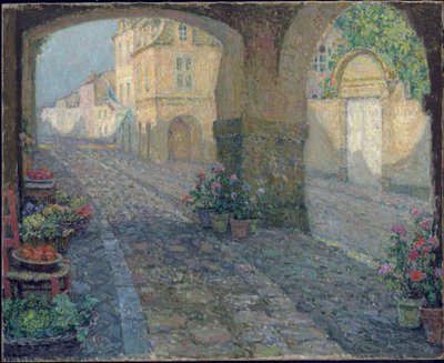 Sklep na Starym Porcie; Sklep na starym ganku autorstwa Henri Eugene Augustin Le Sidaner