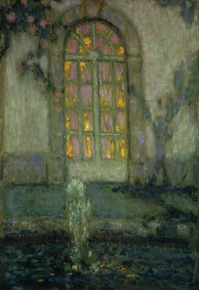 Szklane drzwi do ogrodu; Szklane drzwi do ogrodu autorstwa Henri Eugene Augustin Le Sidaner