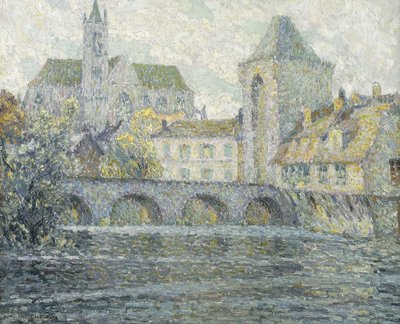Moret Krajobraz, Most; Paysage Moret, Le Pont autorstwa Henri Eugene Augustin Le Sidaner