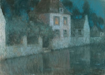 Kanał do Nemours; Le Canal a Nemours autorstwa Henri Eugene Augustin Le Sidaner