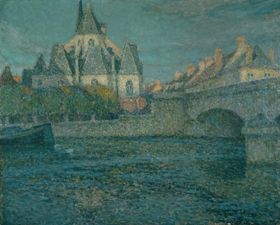 Kościół w Nemours, Francja autorstwa Henri Eugene Augustin Le Sidaner