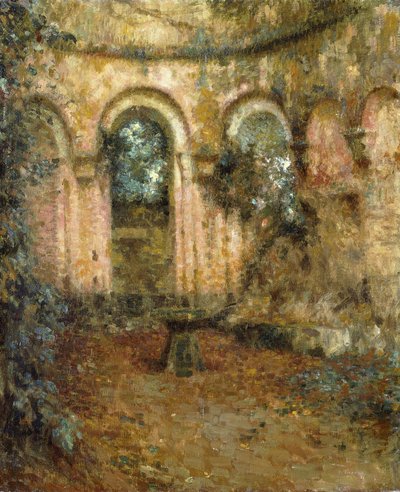 Teren Zamku; Le Cour du Chateau autorstwa Henri Eugene Augustin Le Sidaner