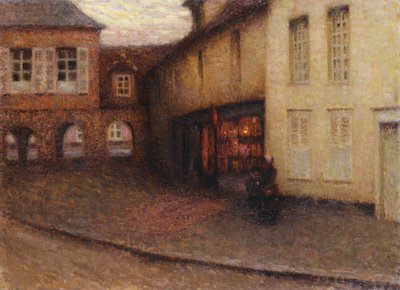 Mały sklep, Gerberoy; La Petit Boutique, Gerberoy, ok. 1906 (olej na płótnie) autorstwa Henri Eugene Augustin Le Sidaner