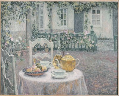 Różowy Obrus autorstwa Henri Eugene Augustin Le Sidaner