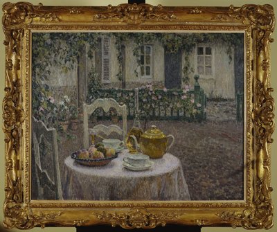 Różowy Obrus autorstwa Henri Eugene Augustin Le Sidaner