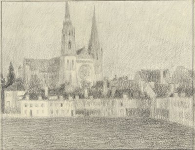 Widok Chartres autorstwa Henri Eugene Le Sidaner