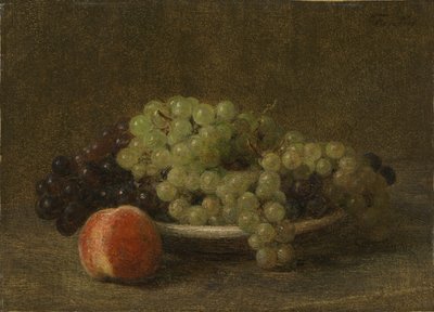 Martwa natura z winogronami i brzoskwinią autorstwa Henri Fantin-Latour