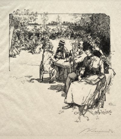 Bal w Point du Jour autorstwa Ignace Henri Jean Fantin-Latour