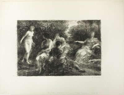 Kąpiące się kobiety, trzeci duży talerz autorstwa Ignace Henri Jean Fantin Latour