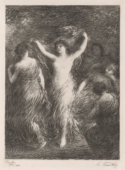 tańce autorstwa Ignace Henri Jean Fantin-Latour