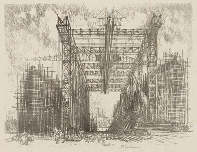 English War Work: The Gantry (stocznia handlowa) autorstwa Ignace Henri Jean Fantin Latour