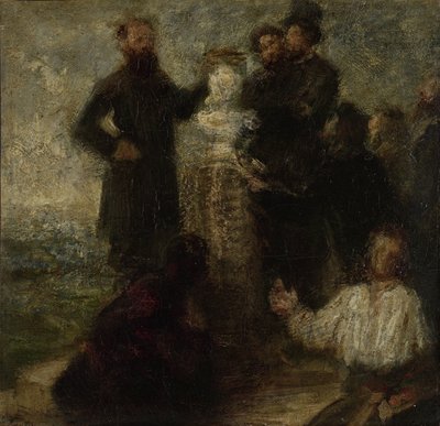Szkic do hołdu dla Delacroix autorstwa Ignace Henri Jean Fantin Latour