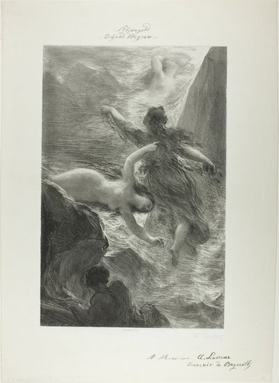Pierwsza scena złota Renu autorstwa Ignace Henri Jean Fantin Latour