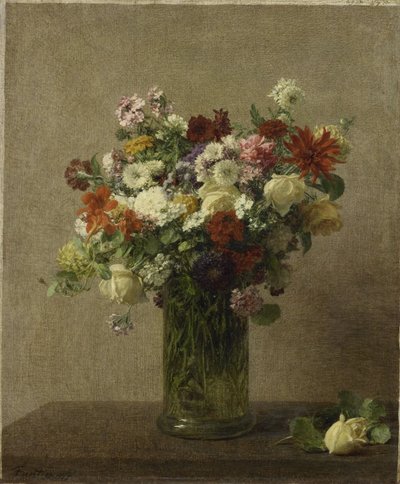 Kwiaty z Normandii autorstwa Ignace Henri Jean Fantin Latour