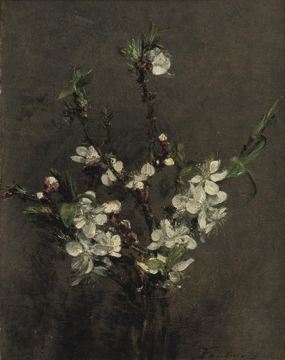 Kwiaty z drzew owocowych autorstwa Ignace Henri Jean Fantin Latour