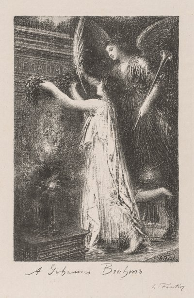 Do Johannesa Brahmsa autorstwa Ignace Henri Jean Fantin-Latour