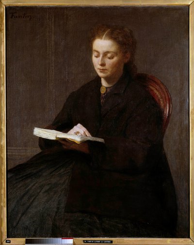 Czytanie malarstwa Henri Fantina Latoura (Fantin-Latour autorstwa Ignace Henri Jean Fantin Latour