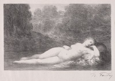 Leżąc w wodzie autorstwa Ignace Henri Jean Fantin-Latour