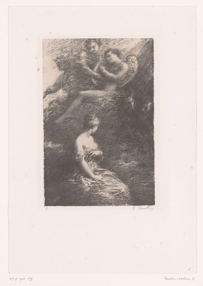 Marguerite ukazuje się Faustowi i Mefisto z nieba Potępienie Fausta. Objawienie Małgorzaty Życie i twórczość Hectora Berlioza (tytuł serii) autorstwa Ignace Henri Jean Fantin Latour