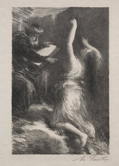 Parsifal, Akt II: Ewokacja Kundry autorstwa Ignace Henri Jean Fantin Latour