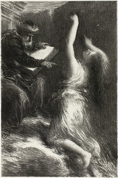 Parsifal, Akt II: Ewokacja Kundry autorstwa Ignace Henri Jean Fantin Latour