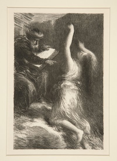 Parsifal: acte II, ?vocation de Kundry (Parsifal: Act II, ewokacja Kundry) autorstwa Ignace Henri Jean Fantin-Latour