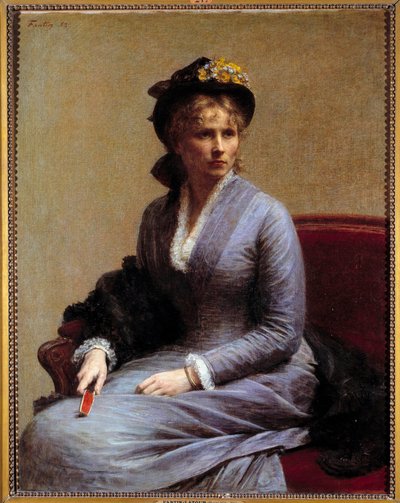 Portret Charlotte Dubourg (1850-1921) Jest siostrą żony artysty. Obraz Henri Fantina Latoura (Fantin-Latour autorstwa Ignace Henri Jean Fantin Latour