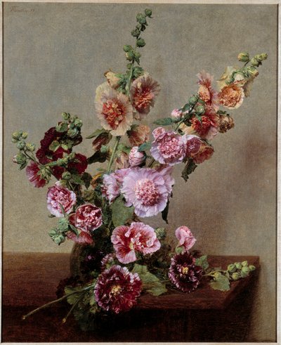 Róże tremieres Obraz Henri Fantina Latour (Fantin-Latour autorstwa Ignace Henri Jean Fantin Latour