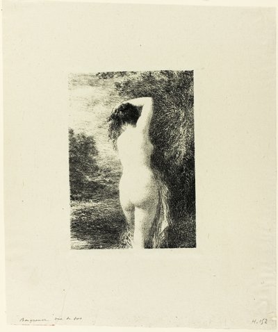 Kąpiący się na stojąco, trzeci talerz autorstwa Ignace Henri Jean Fantin Latour