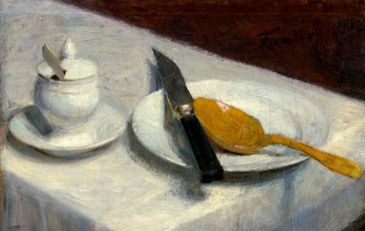 Martwa natura z garnkiem musztardowym autorstwa Ignace Henri Jean Fantin Latour