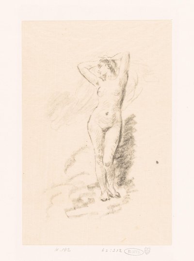 Studium stojącej nagiej kobiety autorstwa Ignace Henri Jean Fantin Latour