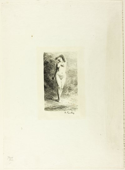 Studium stojącej kobiety, widziane z przodu autorstwa Ignace Henri Jean Fantin Latour